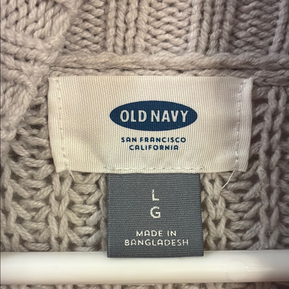 Old Navy Gray Cowl Neck Sweater Timeless Knit Design - Picture 2 of 3